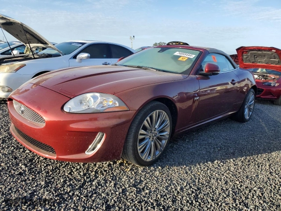 2010 Jaguar XK with VIN SAJWA4GB5ALB36814, listed as a Copart auction lot 74855444 with 0 mi miles and Salvage Title. Bid and sale history available at carsss.com. Image 1.
