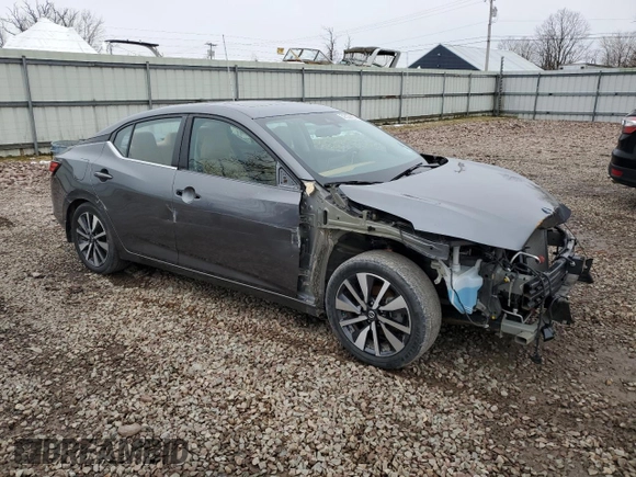 2021 Nissan Sentra SV with VIN 3N1AB8CV7MY242741, listed as a Copart auction lot 52522655 with 35,634 mi miles and Non repairable. Bid and sale history available at DreamBid. Image 4.