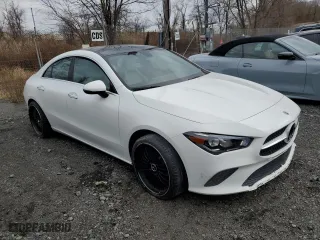 2022 Mercedes-Benz CLA with VIN W1K5J4GB9NN312660, listed as a Copart auction lot 82545984 with 0 mi miles and Salvage Title. Bid and sale history available at carsss.com. Image 4.
