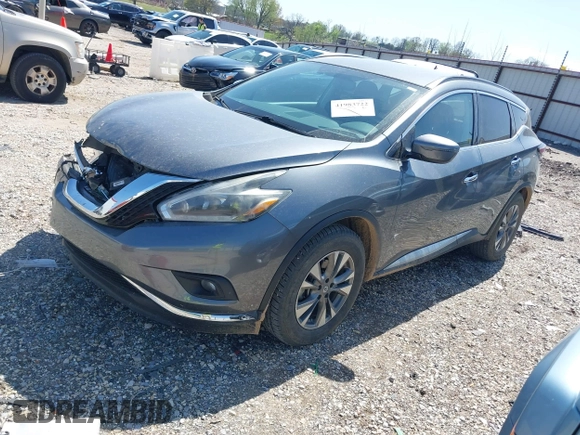 2018 Nissan Murano S with VIN 5N1AZ2MH6JN124070, listed as a IAAI auction lot 41983722 with 126,522 mi miles and . Bid and sale history available at DreamBid. Image 17.
