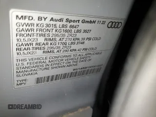 2023 Audi RS Q8 z VIN WU1ARBF15PD013337, wystawiony jako Copart lot #51089565 z przebiegiem 23 470 mil mil oraz Czysty tytuł • Clean title. Historia ofert i sprzedaży dostępna na DreamBid. Obrazek 13.