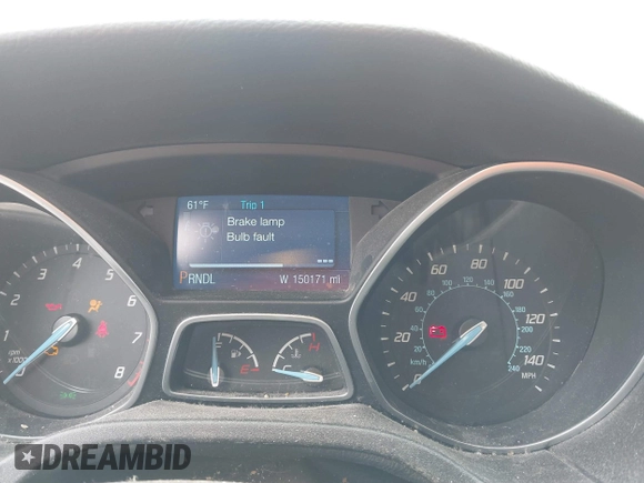 2014 Ford Focus SE with VIN 1FADP3F27EL312920, listed as a IAAI auction lot 41861414 with 150,171 mi miles. Bid and sale history available at carsss.com. Image 7.