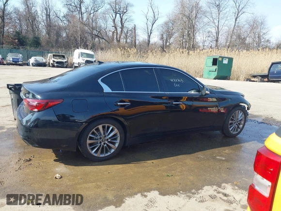 2018 Infiniti Q50 3.0t LUXE with VIN JN1EV7AP1JM590282, listed as a IAAI auction lot 41701763 with 111,318 mi miles. Bid and sale history available at carsss.com. Image 14.