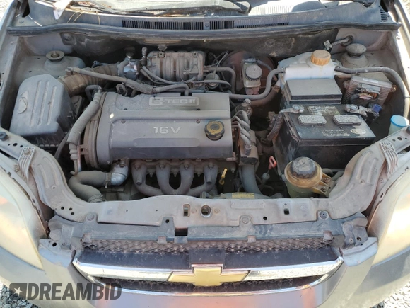 2007 Chevrolet Aveo LT with VIN KL1TG56607B053675, listed as a Copart auction lot 58504415 with 214,019 mi miles and Salvage title. Bid and sale history available at DreamBid. Image 11.