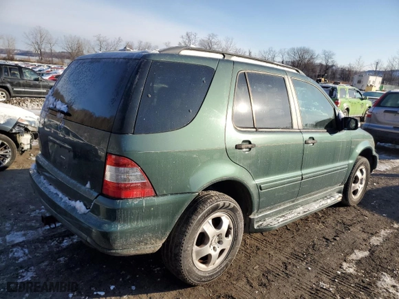 2002 Mercedes-Benz M-Class with VIN 4JGAB54E02A319103, listed as a Copart auction lot 89293205 with 153,951 mi miles and Salvage Title. Bid and sale history available at carsss.com. Image 3.
