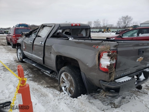 2015 Chevrolet Silverado 1500 High Country with VIN 3GCUKTEC9FG480818, listed as a Copart auction lot 87331694 with 0 mi miles and Salvage Title. Bid and sale history available at carsss.com. Image 2.