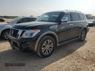 2019 Nissan Armada SL z VIN JN8AY2ND9K9090837, wystawiony jako Copart lot #51240295 z przebiegiem 106 454 mil mil oraz Czysty tytuł • Clean title. Historia ofert i sprzedaży dostępna na DreamBid. Obrazek 1.