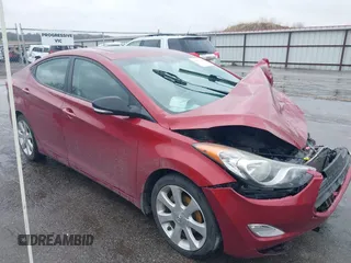 2012 Hyundai Elantra Limited with VIN KMHDH4AE8CU265267, listed as a IAAI auction lot 42117115 with 148,708 mi miles and . Bid and sale history available at DreamBid. Image 1.