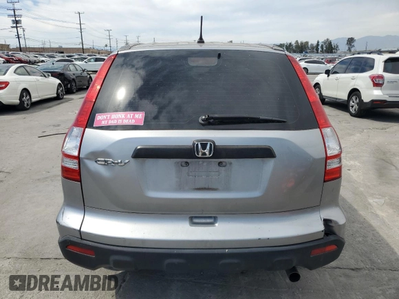 2007 Honda CR-V LX with VIN JHLRE38327C011361, listed as a Copart auction lot 52404595 with 194,296 mi miles and Salvage Title. Bid and sale history available at carsss.com. Image 6.
