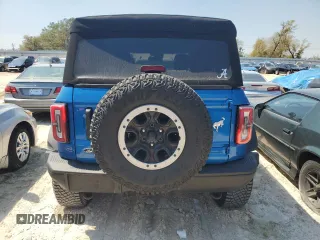 2022 Ford Bronco with VIN 1FMEE5DH1NLB90221, listed as a Copart auction lot 50436115 with 22,843 mi miles and Salvage title. Bid and sale history available at DreamBid. Image 6.