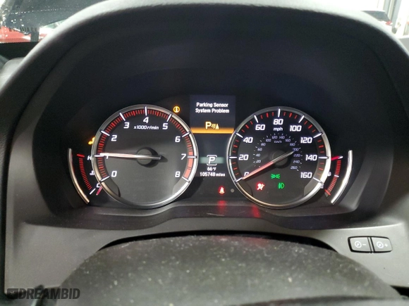 2020 Acura MDX w/Technology/A-Spec Pkg with VIN 5J8YD4H0XLL025351, listed as a Copart auction lot 48873715 with 105,748 mi miles and Salvage Title. Bid and sale history available at carsss.com. Image 9.