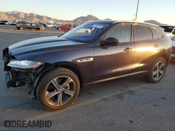 2018 Jaguar F-Pace 30t R-Sport z VIN SADCL2GX2JA287862, wystawiony jako Copart lot #75935764 z przebiegiem 54 025 mil mil oraz Szkoda całkowita • Salvage title. Historia ofert i sprzedaży dostępna na DreamBid. Obrazek 1.