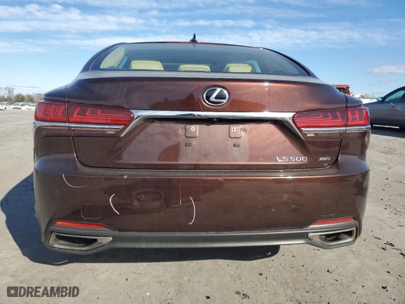 2019 Lexus LS with VIN JTHC5LFF7K5005762, listed as a Copart auction lot 83440964 with 41,412 mi miles and Salvage Title. Bid and sale history available at carsss.com. Image 6.