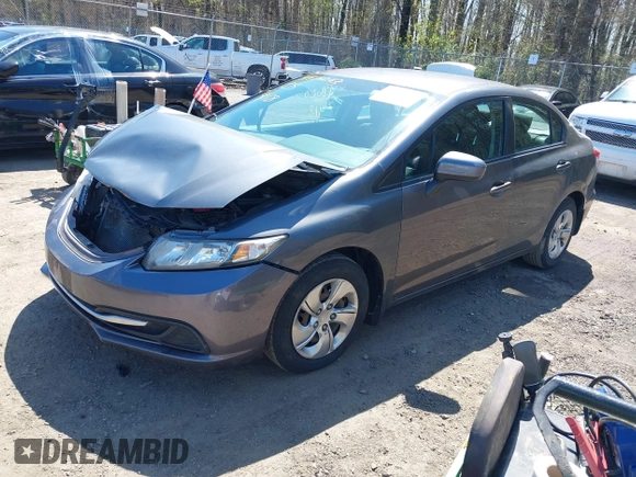 2014 Honda Civic LX with VIN 2HGFB2F50EH513868, listed as a IAAI auction lot 41986283 with 160,391 mi miles and . Bid and sale history available at DreamBid. Image 17.