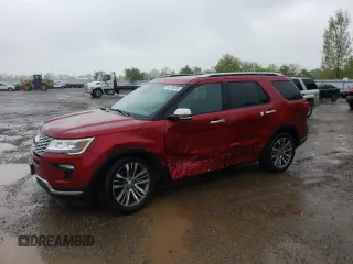 2018 Ford Explorer Platinum z VIN 1FM5K8HT7JGB48650, wystawiony jako Copart lot #58168205 z przebiegiem 136 494 mil mil oraz Czysty tytuł • Clean title. Historia ofert i sprzedaży dostępna na DreamBid. Obrazek 1.