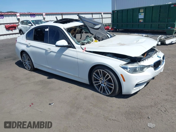 2016 BMW 3 Series 328i xDrive with VIN WBA8E3G57GNT79001, listed as a IAAI auction lot 41192035 with Not Provided miles. Bid and sale history available at carsss.com. Image 1.