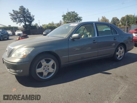2005 Lexus LS 430 z VIN JTHBN36F555014833, wystawiony jako Copart lot #61096915 z przebiegiem 111 525 mil mil oraz Czysty tytuł • Clean title. Historia ofert i sprzedaży dostępna na DreamBid. Obrazek 1.