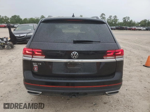 2021 Volkswagen Atlas SEL with VIN 1V2ER2CAXMC558114, listed as a Copart auction lot 55573455 with 49,296 mi miles and Salvage title. Bid and sale history available at DreamBid. Image 6.