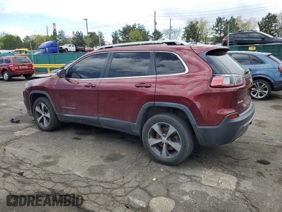2019 Jeep Cherokee Limited z VIN 1C4PJMDX2KD351644, wystawiony jako Copart lot #55342865 z przebiegiem 65 570 mil mil oraz Szkoda całkowita • Salvage title. Historia ofert i sprzedaży dostępna na DreamBid. Obrazek 2.