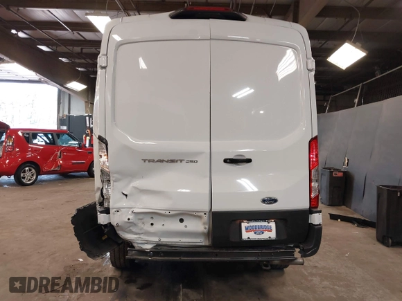 2023 Ford Transit Cargo with VIN 1FTBR1C86PKB37075, listed as a IAAI auction lot 41856721 with 20,540 mi miles. Bid and sale history available at carsss.com. Image 16.