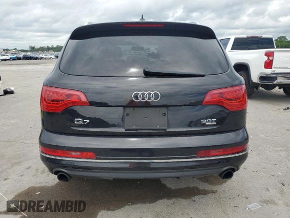2015 Audi Q7 Premium with VIN WA1CGAFE8FD015410, listed as a Copart auction lot 60880285 with 95,336 mi miles and Salvage title. Bid and sale history available at DreamBid. Image 6.
