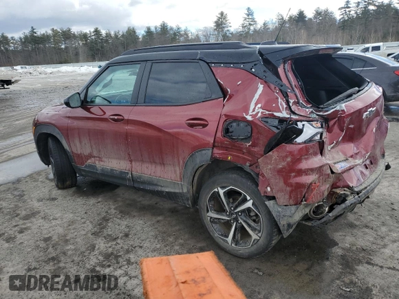 2022 Chevrolet TrailBlazer RS with VIN KL79MTSL8NB080905, listed as a Copart auction lot 45961245 with 42,893 mi miles and Salvage Title. Bid and sale history available at carsss.com. Image 2.
