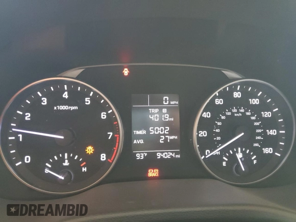 2017 Hyundai Elantra SE with VIN KMHD74LF6HU282102, listed as a Copart auction lot 57841005 with 94,024 mi miles and Salvage title. Bid and sale history available at DreamBid. Image 9.