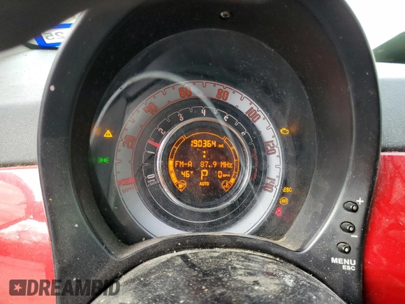 2012 FIAT 500 Pop z VIN 3C3CFFAR7CT125312, wystawiony jako Copart lot #49885775 z przebiegiem 190 364 mil mil oraz Szkoda całkowita • Salvage title. Historia ofert i sprzedaży dostępna na DreamBid. Obrazek 9.