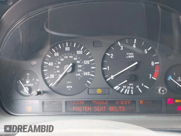 2003 BMW 5 Series 530iA with VIN WBADT63443CK38704, listed as a IAAI auction lot 41779122 with 103,198 mi miles. Bid and sale history available at carsss.com. Image 7.