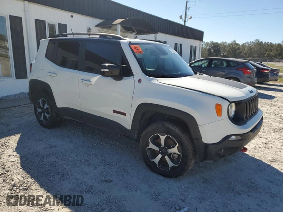 2022 Jeep Renegade Trailhawk with VIN ZACNJDC15NPN81377, listed as a Copart auction lot 76677514 with 55,656 mi miles and Clean Title. Bid and sale history available at DreamBid. Image 4.