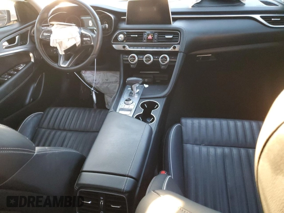 2021 Genesis G70 2.0T with VIN KMTG34LA0MU070275, listed as a Copart auction lot 74700153 with 42,441 mi miles. Bid and sale history available at carsss.com. Image 8.