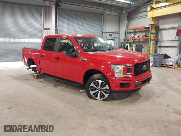2019 Ford F-150 XL with VIN 1FTEW1EP8KFC25296, listed as a IAAI auction lot 41641341 with 68,091 mi miles. Bid and sale history available at carsss.com. Image 1.