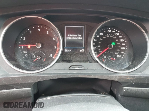 2018 Volkswagen Tiguan S z VIN 3VV1B7AXXJM056479, wystawiony jako Copart lot #53113125 z przebiegiem 99 367 mil mil oraz Szkoda całkowita • Salvage title. Historia ofert i sprzedaży dostępna na DreamBid. Obrazek 9.