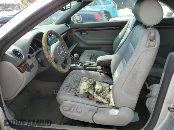 2005 Audi A4 3.0L with VIN WAUDT48H95K007242, listed as a Copart auction lot 76129744 with 0 mi miles and Non Repairable. Bid and sale history available at carsss.com. Image 7.