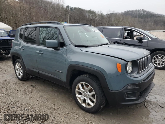 2017 Jeep Renegade Latitude with VIN ZACCJBBB3HPE96163, listed as a Copart auction lot 44974035 with 160,853 mi miles and Salvage Title. Bid and sale history available at carsss.com. Image 4.