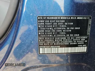 2018 Volkswagen Tiguan SEL с VIN 3VV3B7AX7JM026400, выставлен на аукционе Copart как лот 60910345 с пробегом 94 770 миль миль и Списание • Salvage title. История ставок и продаж доступна на DreamBid. Изображение 14.