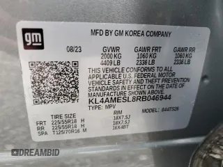 2024 Buick Encore GX Sport Touring with VIN KL4AMESL8RB046944, listed as a Copart auction lot 51093255 with 6,403 mi miles and Salvage title. Bid and sale history available at DreamBid. Image 13.