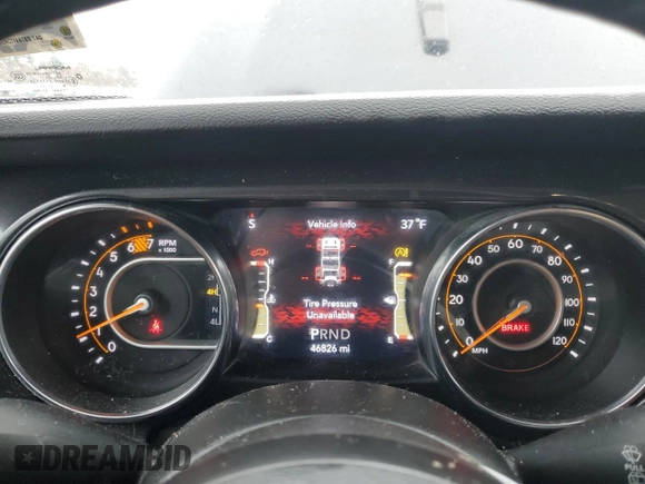 2021 Jeep Wrangler Unlimited Willys with VIN 1C4HJXDN2MW796669, listed as a Copart auction lot 52020745 with 46,826 mi miles and Salvage Title. Bid and sale history available at DreamBid. Image 9.