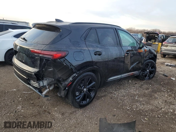 2023 Buick Envision Preferred with VIN LRBFZMR47PD217169, listed as a Copart auction lot 87607765 with 5,411 mi miles and Salvage Title. Bid and sale history available at carsss.com. Image 3.