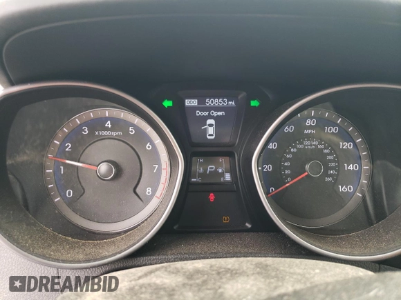 2014 Hyundai Elantra GT with VIN KMHD35LH2EU197594, listed as a Copart auction lot 51526895 with 50,853 mi miles and Salvage Title. Bid and sale history available at carsss.com. Image 9.