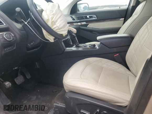 2017 Ford Explorer Platinum with VIN 1FM5K8HT1HGD78629, listed as a Copart auction lot 60538845 with 78,722 mi miles and Salvage title. Bid and sale history available at DreamBid. Image 7.