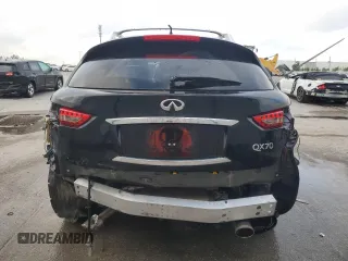 2014 Infiniti QX70 with VIN JN8CS1MU9EM450664, listed as a Copart auction lot 50768775 with 121,566 mi miles and Salvage Title. Bid and sale history available at DreamBid. Image 6.