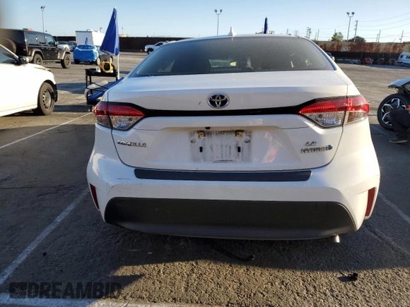 2023 Toyota Corolla Hybrid LE with VIN JTDBCMFE8PJ007549, listed as a Copart auction lot 47654805 with 0 mi miles and Salvage Title. Bid and sale history available at carsss.com. Image 6.