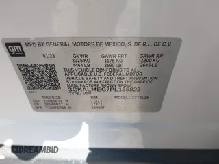 2023 GMC Terrain SLE with VIN 3GKALMEG7PL185822, listed as a IAAI auction lot 41938208 with Not provided miles and . Bid and sale history available at DreamBid. Image 9.