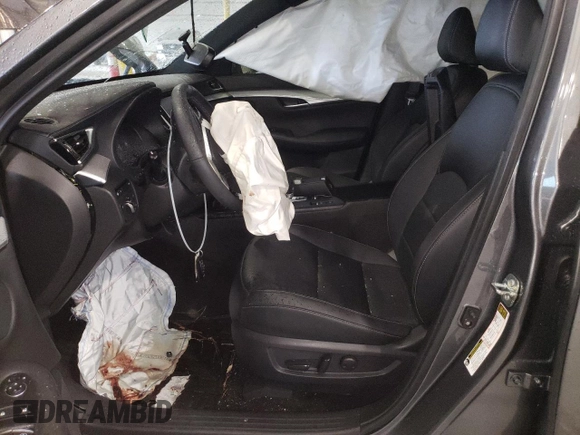 2021 Infiniti QX50 Luxe with VIN 3PCAJ5BA6MF123328, listed as a Copart auction lot 88411535 with 34,162 mi miles and Salvage title. Bid and sale history available at DreamBid. Image 7.
