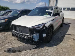 2020 Infiniti QX50 LUXE with VIN 3PCAJ5M3XLF105962, listed as a Copart auction lot 54744392 with 8,518 mi miles. Bid and sale history available at carsss.com. Image 2.