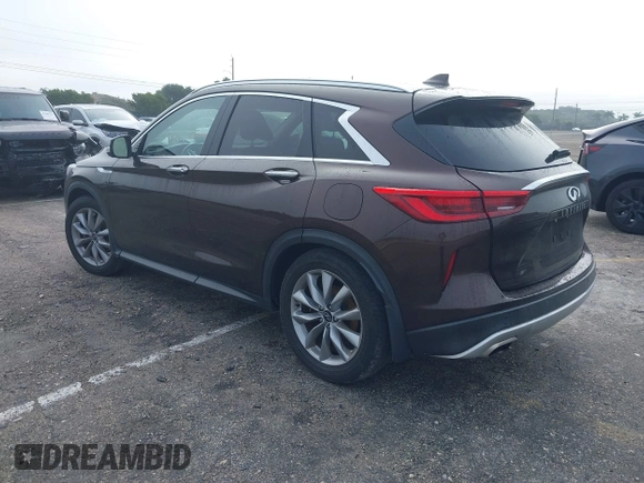2020 Infiniti QX50 Luxe with VIN 3PCAJ5M10LF119755, listed as a IAAI auction lot 41356089 with 39,243 mi miles and . Bid and sale history available at DreamBid. Image 3.