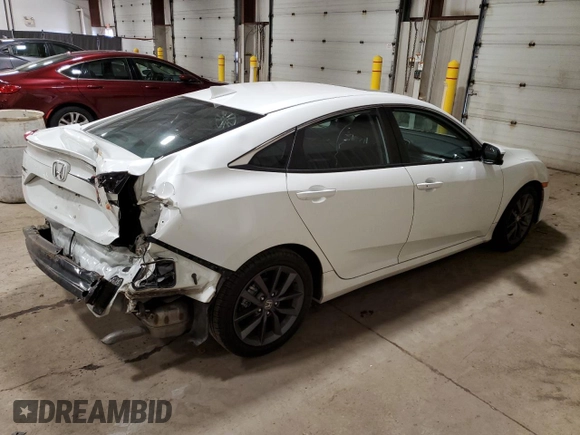2020 Honda Civic Sedan EX with VIN 19XFC1F37LE213550, listed as a Copart auction lot 52128175 with 31,164 mi miles and Salvage Title. Bid and sale history available at carsss.com. Image 3.