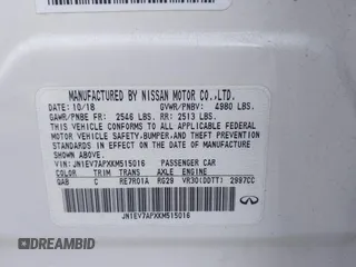 2019 Infiniti Q50 Luxe с VIN JN1EV7APXKM515016, выставлен на аукционе IAAI как лот 41356797 с пробегом 127 086 миль миль и . История ставок и продаж доступна на DreamBid. Изображение 9.