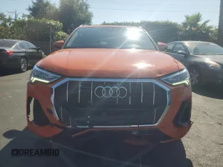 2020 Audi Q3 S line Premium Plus with VIN WA1EECF31L1021717, listed as a Copart auction lot 62613915 with 58,247 mi miles and Salvage title. Bid and sale history available at DreamBid. Image 5.